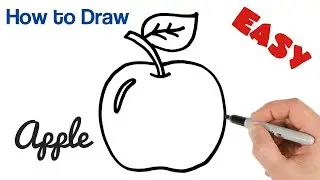 How to draw a simple flower, Apple and a House || Flower || Apple || House