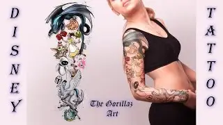 Tattoo Time Lapse: Full Sleeve Disney Tattoo Design
