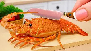 Resep Seafood 🌈 Making Miniature Lobster Rolls Recipe🦞 Cooking FastFood in Mini Kitchen