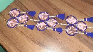 Woollen craft wall hanging | old bangles wall hanging craft | amazing willen craft