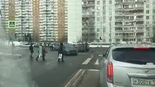 Задержание мужчины на месте ДТП в Зеленограде
