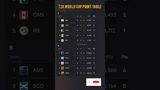 T20 World Cup Point Table 2024 After 32 Matches 