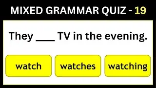 English Test 19 | Can you Pass this Grammar Quiz in English?