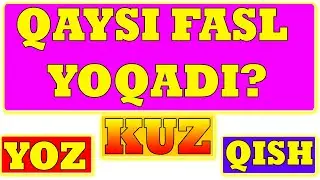 Yoqtirgan faslingizga qarab harakteringizni bilib oling | Ёктирган фаслга караб характер аниклаш