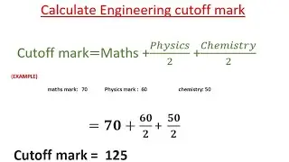How to calculate cut off marks 12th