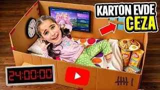 ELİF SİNEM KARTON EVDE 24 SAAT ‼️ ANNEM CEZA VERDİ KARTON EVDE YAŞADIM !!