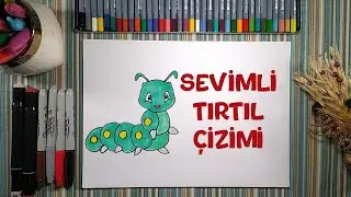 Sevimli Tırtıl Çizimi | Çizme ve Boyama | Çocuklar İçin Resim Çizme