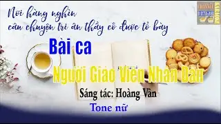 karaoke BÀI CA NGƯỜI GIÁO VIÊN NHÂN DÂN -  tone nu