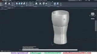 Coca Cola Glass 3D Modeling in AutoCAD