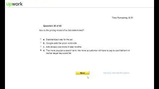 Internet Marketing Test Upwork 1st Place!