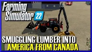 Farming Simulator 22 LUMBER SMUGGLING Roleplay - Logging in Holmakra