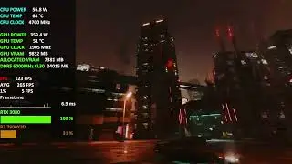 Cyberpunk 2077 Dlss Framegen RTX 3080 | Ryzen 7 7800X3D |Max Settings - Path Tracing On - Test