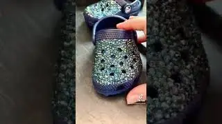 Crystal Crocs glue experiment