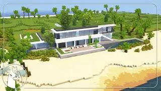 Modern Beach Mansion | Minecraft Timelapse