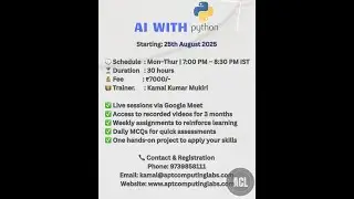 Online Course on Introduction to AI with Python