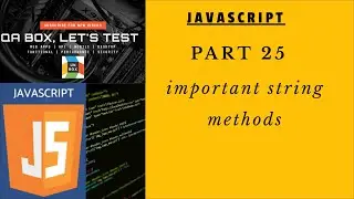 PART 25 - important javascript string functions