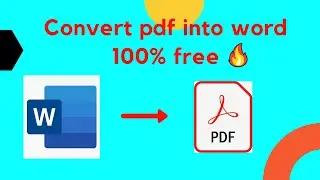 How to convert word into pdf file... 100% free../  ilovepdf..