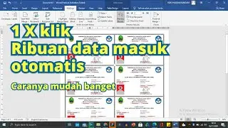CARA MEMBUAT KARTU UJIAN SECARA OTOMATIS || MS WORD