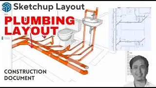 Plumbing Layout in SketchUp – Learn 2D & 3D Drafting! (Beginner’s Guide) Part-1