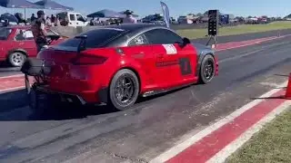 RMZ Audi TTRS crashes into barrier at Tarlton
