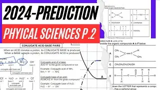 2024 PREDICTIONS  PHYSICAL SCIENCES PAPER 2 CHEMISTRY  FINAL  EXAMS 2024THUNDEREDUC BY  M SAIDI