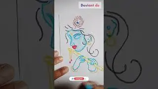 Krishna cute drawing 🥰How to draw Krishna 🥰🙂#drawing #krishna #krishn #khana #draw #radhakrishna