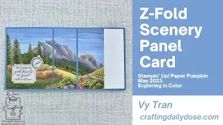 Paper Pumpkin May 2023 Alternative | Z-Fold Scenery Panel Card | Exploring in Color