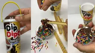 ASMR Dip Dip chocolate Sprinkles | Very satisfying Chocolate Unboxing | Yummy 🤤 #asmr