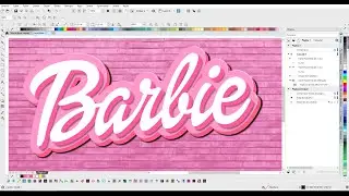 Criar TEXTO 3D no CorelDRAW  Efeito 3D BARBIE no CorelDRAW