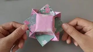 How to Make a Tiny Origami Basket - DIY Paper Folding Tutorial 🔥