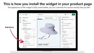 This is how you install the widget in your product page