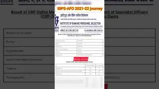IBPS-AFO 2021-22 Journey.. Previous Year Prelims, Mains, Interview 🙂