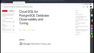 GSP921 Cloud SQL for PostgreSQL Database Observability and Tuning