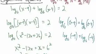 Logarithmic Equations - Example 3