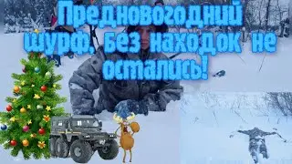 Предновогодний шурф, снега море, но без находок не остались!