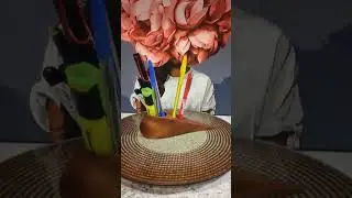 Подставка для ручек из красного дерева