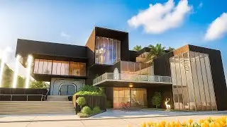 PUBG Mobile Level 30 House Design 🏡 | Black & Gold Luxury Villa with Fountains (4K Ultra Build)