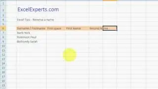 ExcelExperts.com - Excel Tips - Reverse a name