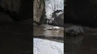 Хаджохская теснина зимой.
