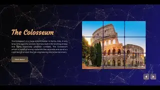 Slider with Split Image Animation & Animated Background | HTML CSS | Swiper JS & Particles JS