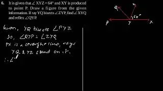 CBSE Class-9 Maths NCERT solution - Lines and Angles - Exercise 6.1 - Problem 6