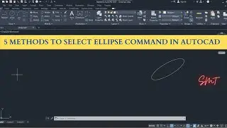 5 Methods to select Ellipse command in Autocad | Tamil Tutorial | SMT | # Shorts