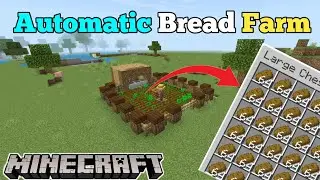 How to make Automatic Bread Farm in Minecraft PE | Automatic Bread Farm Minecraft 1.19 Bedrock