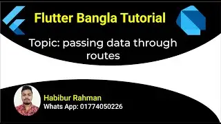 Navigate with named routes and passing data with arguments in flutter Bangla tutorial for beginners