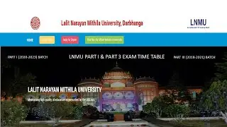 LNMU PART 3 EXAM DATE 2021 | LNMU PART 1 EXAM DATE 2021