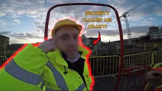 CLIMBING A 300FT CRANE IN GLASGOW *CAUGHT BY SECURITY*