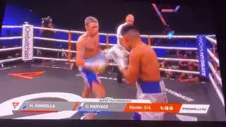 KINSELLA VS NARVAEZ 3rd round SUPER FEATHERWEIGHT