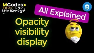 CSS Opacity , Visibility & Display CSS Rules (Sinhala) 🔥💪