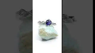 Bague argent, Iolite 0.66 ct