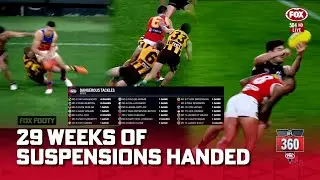 MORE tackling confusion reigns the league as suspension numbers skyrocket | AFL 360 | Fox Footy
